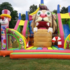 Big Tiger Inflatable Bouncy Castle Dry Combo Slide