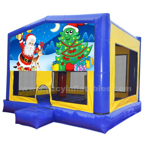 Christmas gift inflatable jumping castle, Santa Claus inflatable trampoline castle