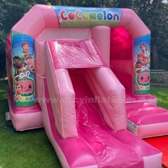 Coco Melon Pink Inflatable Bounce House Slide Jumping Castle