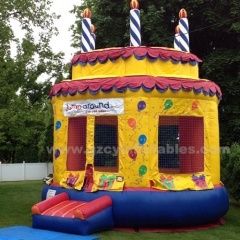 Birthday Cake Inflatable Bouncer Bouncy Castle Jumping House