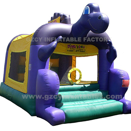 Purple Dinosaur bouncy castle inflatable combo