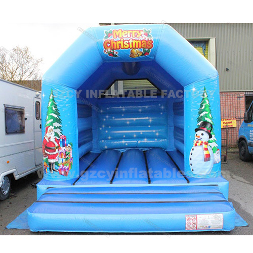 Blue Party Christmas Bounce Jumping House