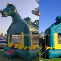 Green Dragon Bounce Castle, Dinosaur Bounce House. Dinosaur Bouncy Castle