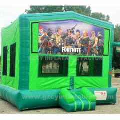 Fortnite Kids Green Inflatable Bounce House,Inflatable Trampoline Castle
