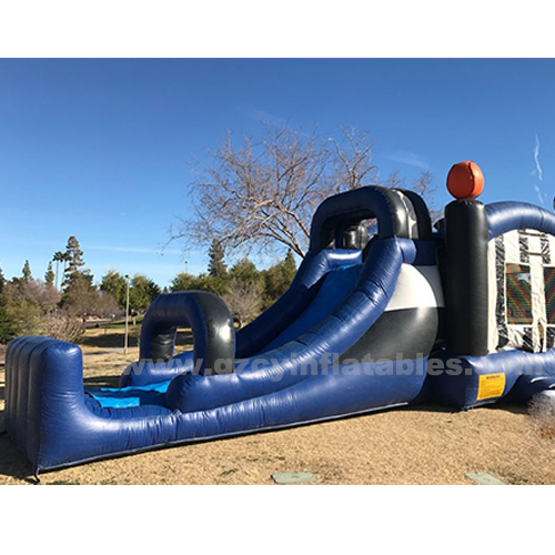 Blue Inflatable Bouncer Combo Water Slide