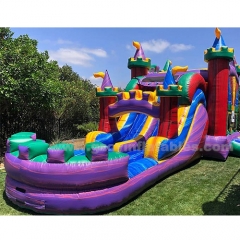 Dual Slide Wet/Dry Inflatable Bounce House