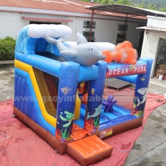 Children's Party Castle Bounce House Commercial Inflatable Sea World Inflatable Castle with Slides