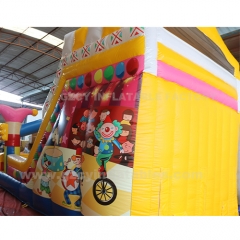 Commercial PVC New Design Circus Large Inflatable Bounce Castle Slide Playground