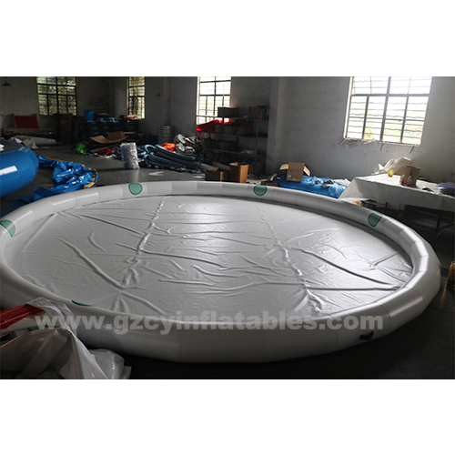 Large round inflatable swimming pool, outdoor white inflatable swimming pool