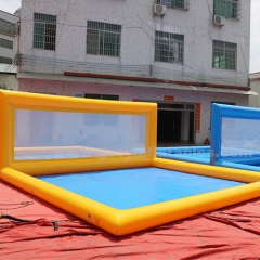 Commercial Grade Outdoor Water Games Inflatable Beach Volleyball Court