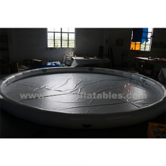 Large round inflatable swimming pool, outdoor white inflatable swimming pool