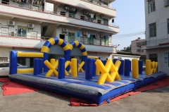 Interactive Game Big Inflatable Obstacle Race Bounce Trampoline for Adults and Kids
