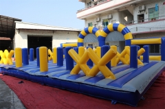 Interactive Game Big Inflatable Obstacle Race Bounce Trampoline for Adults and Kids
