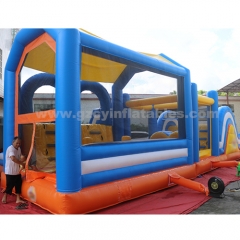 Fun inflatable house children's game inflatable playground slide combination inflatable obstacle