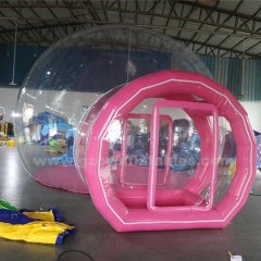 Pink Transparent PVC Bubble Dome House Camping Tent Party Inflatable Bubble House For Kids