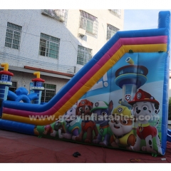 bouncy castle with slides, inflatable amusement park for kids