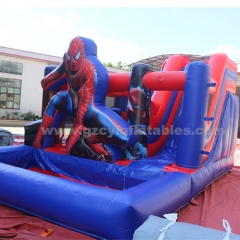 Commercial PVC Inflatable Spiderman Jumping Castle Bounce House Slide Combo