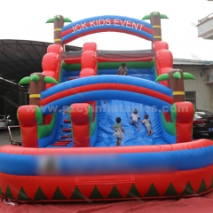 inflatable bouncing castle jumpers slide commercial inflatable plam tree water slide