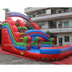 inflatable bouncing castle jumpers slide commercial inflatable plam tree water slide