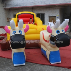 Commercial Christmas Decoration Inflatable Cartoon Cow Inflatable Christmas Carriage