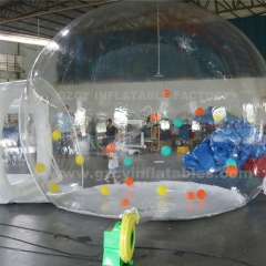 Outdoor PVC dome transparent tent bubble house party camping camping transparent tent with balloons