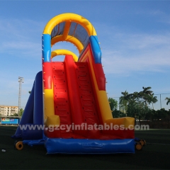 Commercial Giant Inflatable Water Slide Inflatable Climbing Wall Water Slide