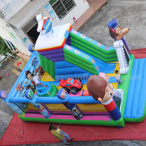 Outdoor inflatable playground fun city bouncy castle for kids