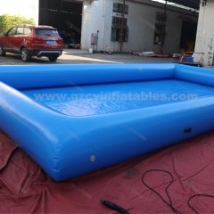 Custom PVC square blue inflatable swimming pool