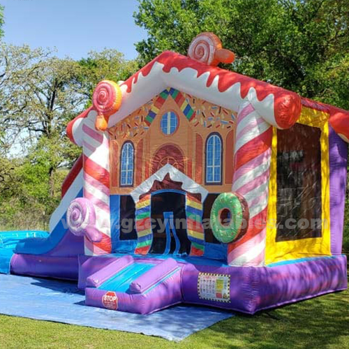 Candy Jumping House Bouncy Castle Wet Dry Slide Combo