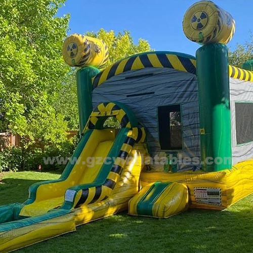 Inflatable Biohazard Bouncy House Slide Combo