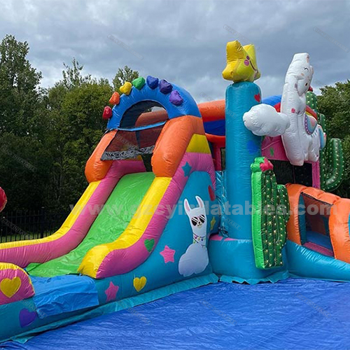 unicorn inflatable bounce house inflatable slide combo bouncy castle for kids