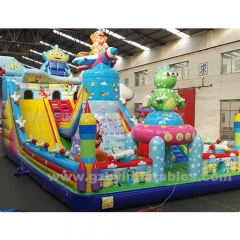 Commercial grade outdoor bounce house inflatable castle slide combo