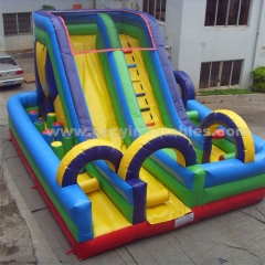 PVC Large Inflatable Obstacle Course Bouncy Castle Slide