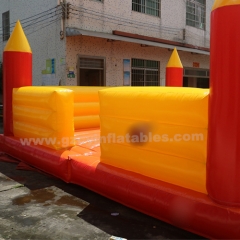 Orange Bull Riding Arena Inflatable Mechanical Rodeo Bull