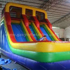 Inflatable Double Lane Water Slide For kids