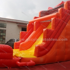Commercial inflatable water slide combo jumping castle with swimming pool