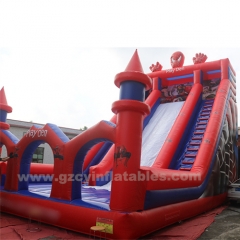 Inflatable water slide ,spiderman inflatable slide combo