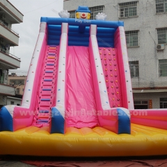 Giant Inflatable Slide,Clow Toboggan Slide,Inflatable Dry Slide With Rock Climbing Game