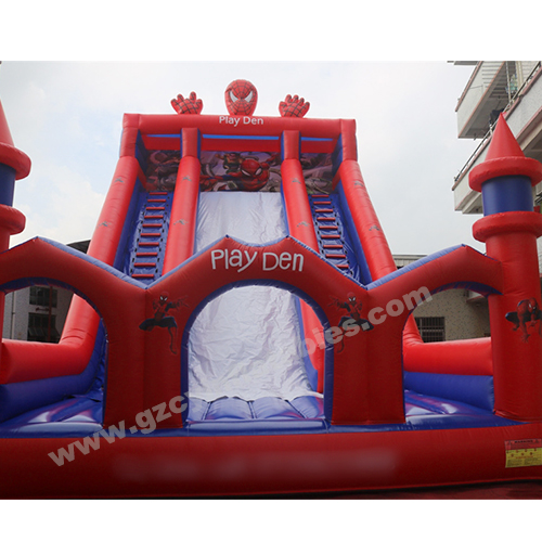 Inflatable water slide ,spiderman inflatable slide combo