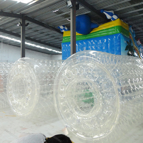 Transparent water inflatable roller