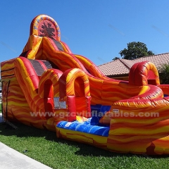 commercial grade kids party jumping castle , inflatable bounce house water slide