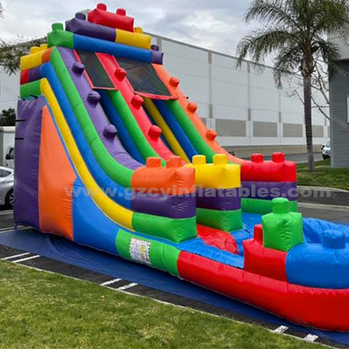 Commercial PVC Backyard colorful inflatable water slide pool