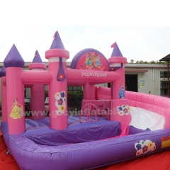 Princess Inflatable Bouncer Castle Slide with Pool