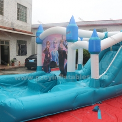 Frozen inflatable bounce house, inflatable castle water slide with swimming pool