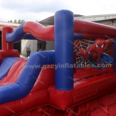 Spiderman Inflatable Castle Slide For Kids