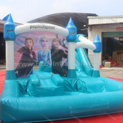 Frozen inflatable bounce house, inflatable castle water slide with swimming pool