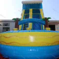 Giant Commercial Backyard Inflatable Water Slide With Pool