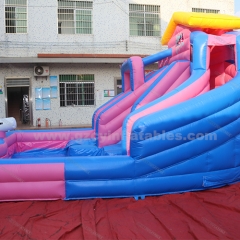Large PVC Inflatable Water Slide With Pool For kids