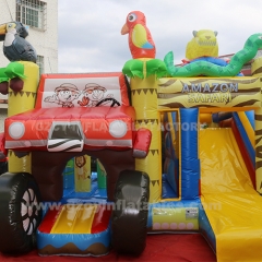 Zoo theme inflatable castle bouncing amusement park