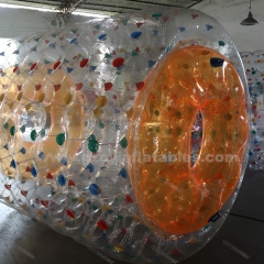 yellow Inflatable Water game roller ball